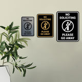 Portrait Round No Soliciting Please Go Away Wall or Door Sign