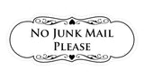 Signs ByLITA Designer No Junk Mail Please Sign