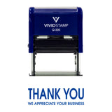 Blue Thank You We Appreciate Your Business Self Inking Rubber Stamp