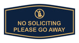 Fancy No Soliciting Please Go Away Wall or Door Sign