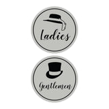 Signs ByLITA Circle Ladies and Gentlemen Sign Set