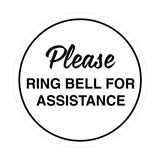 Signs ByLITA Circle Please Ring Bell For Assistance Sign
