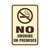 Portrait Round No Smoking On Premises Sign