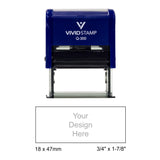 Vivid Stamp Q-300 Self-Inking Stamp - Blue Body
