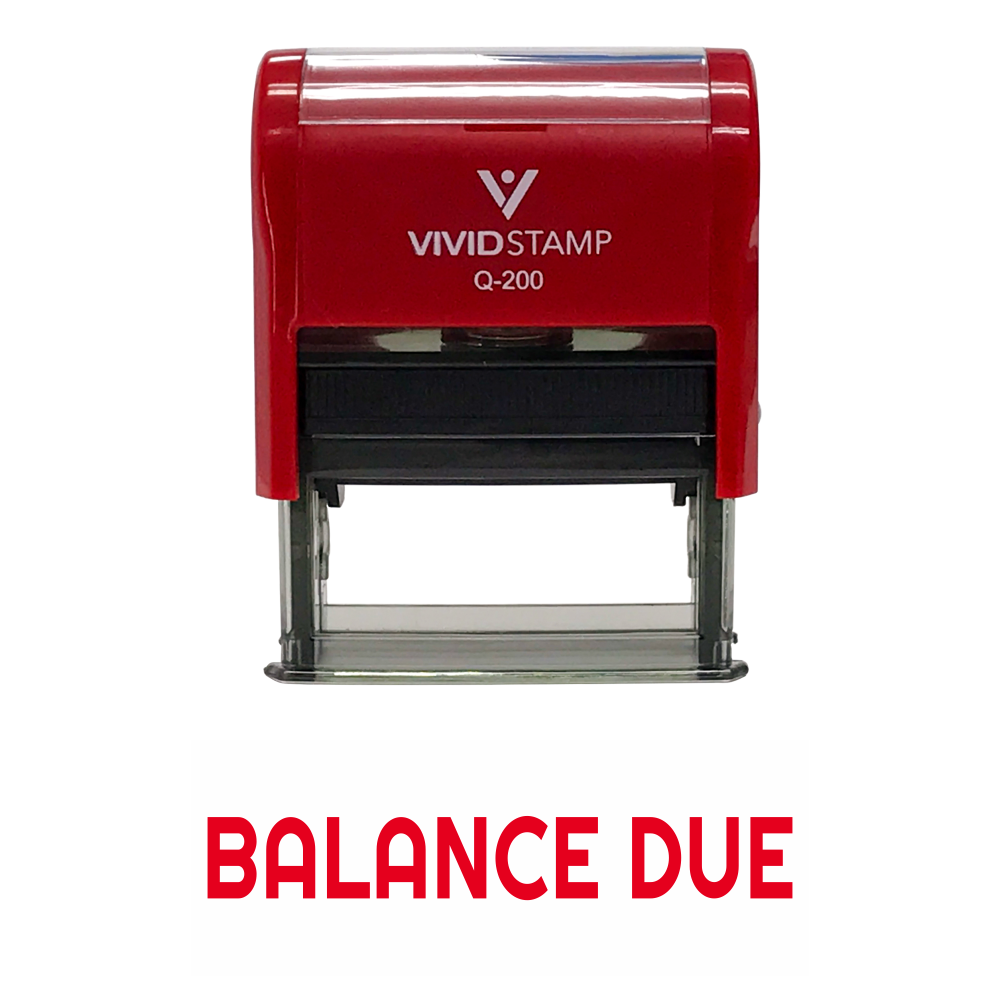 BALANCE DUE Self Inking Rubber Stamp
