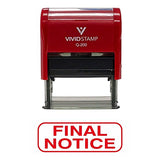 Red Final Notice Office Self-Inking Office Rubber Stamp