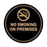 Signs ByLITA Circle No Smoking on Premises Sign