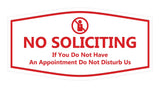 Fancy No Soliciting If You Do Not Have An Appointment Do Not Disturb Us Wall or Door Sign