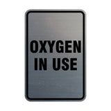 Portrait Round Oxygen In Use Sign