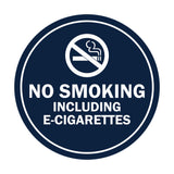 Signs ByLITA Circle No Smoking Including E-Cigarettes Sign