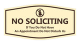 Fancy No Soliciting If You Do Not Have An Appointment Do Not Disturb Us Wall or Door Sign