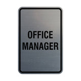 Portrait Round Office Manager Sign