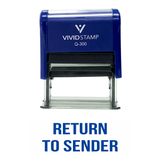 Blue RETURN TO SENDER Classic Self Inking Rubber Stamp