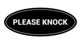 Signs ByLITA Oval Please Knock Sign