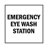 Square Emergency Eye Wash Station Sign with Adhesive Tape, Mounts On Any Surface, Weather Resistant