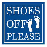 SHOES OFF PLEASE Square Wall Door Sign