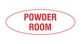 Oval Powder Room Sign