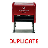 Red Duplicate Self-Inking Office Rubber Stamp