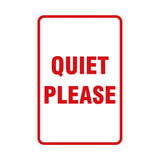 Portrait Round Quiet Please Sign