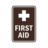 Portrait Round First Aid Sign