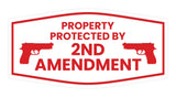 Fancy Property Protected By 2nd Amendment Wall or Door Sign