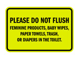 Signs ByLITA Classic Framed Please Do Not Flush Etiquette