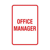Portrait Round Office Manager Sign