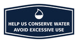 Signs ByLITA Fancy Help Us Conserve Water Avoid Excessive Use Sign