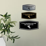 Fancy If You Can Read This Sign We Can See You (CCTV Camera) Wall or Door Sign