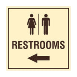 Signs ByLITA Square Restrooms left arrow Sign