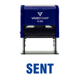 Blue SENT Self Inking Rubber Stamp