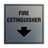 Square Fire extinguisher Sign with Adhesive Tape, Mounts On Any Surface, Weather Resistant