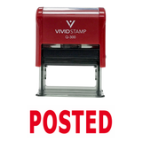 Red POSTED Self Inking Rubber Stamp