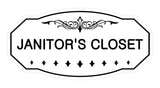 Victorian Janitor'S Closet Sign
