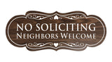 Signs ByLITA Designer No Soliciting Neighbors Welcome Sign