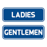 Basic LADIES GENTLEMEN Restroom Sign (2-Pack)
