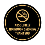 Signs ByLITA Circle Absolutely No Indoor Smoking Thank You Sign