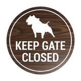Signs ByLITA Circle Keep Gate Closed Dog Sign