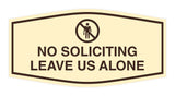 Fancy No Soliciting Leave Us Alone Wall or Door Sign