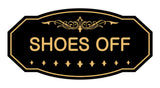 Victorian Shoes Off Sign