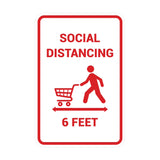 Portrait Round Social Distancing 6 Feet Sign