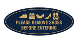 Oval Please Remove Shoes Before Entering Sign