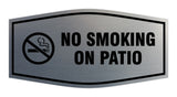 Signs ByLITA Fancy No Smoking on Patio Sign with Adhesive Tape, Mounts On Any Surface, Weather Resistant, Indoor/Outdoor Use
