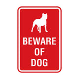 Portrait Round Beware Of Dog Sign