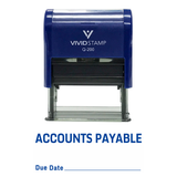 ACCOUNTS PAYABLE Due Date Self Inking Rubber Stamp