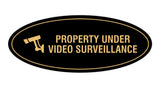 Oval Property Under Video Surveillance Sign