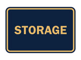Navy Blue / Gold Signs ByLITA Classic Framed Storage Sign