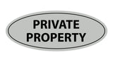 Oval Private Property Sign