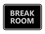 Signs ByLITA Classic Framed Break Room Sign