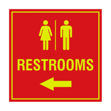 Signs ByLITA Square Restrooms left arrow Sign